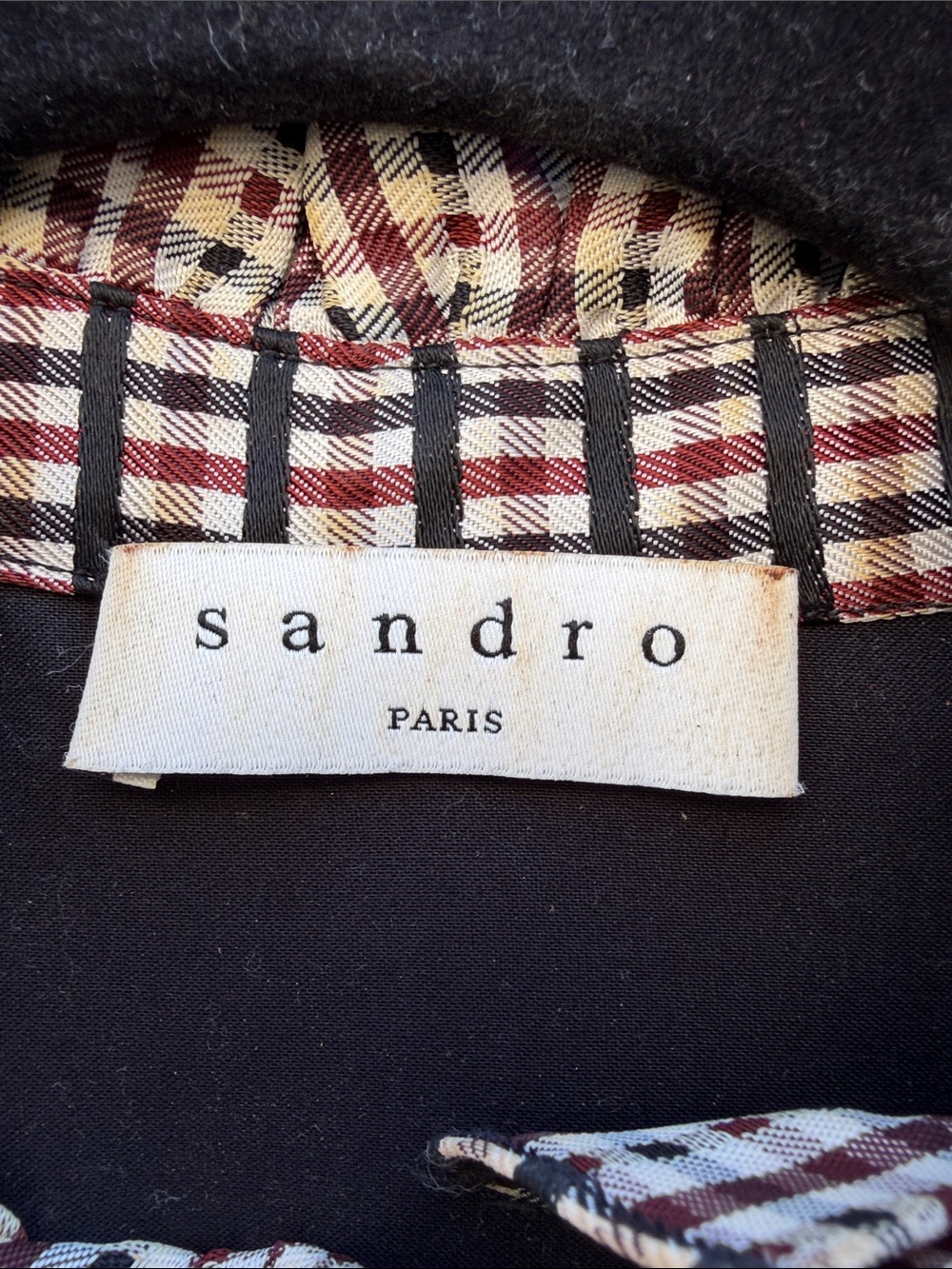 Sandro Ruffle Front Button-Up Blouse - Picture 2 of 9